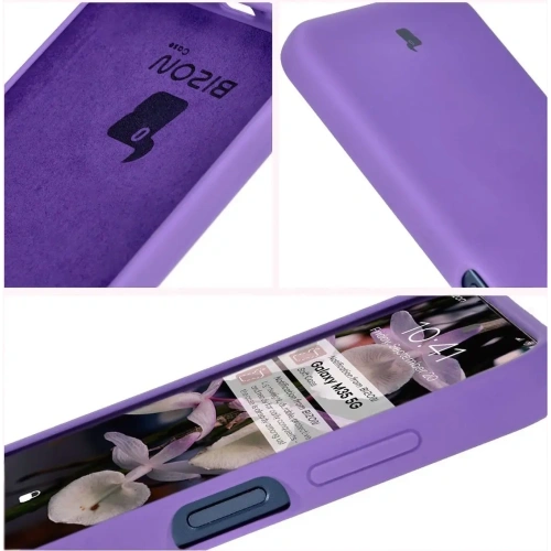 Silikonowe etui Bizon Soft Case do Samsung Galaxy M35 5G fioletowe