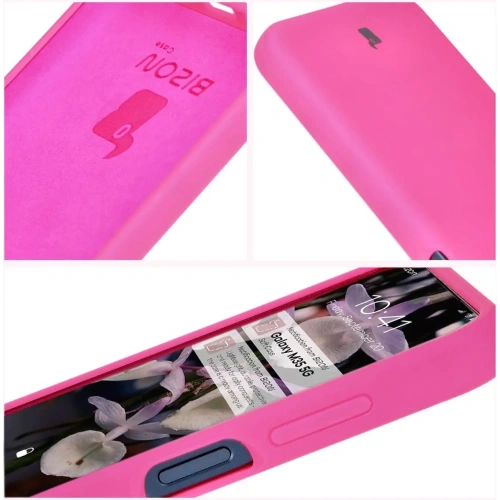 Silikonowe etui Bizon Soft Case do Samsung Galaxy M35 5G neonowo-różowe