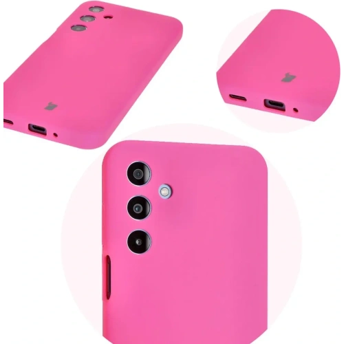 Silikonowe etui Bizon Soft Case do Samsung Galaxy M35 5G neonowo-różowe