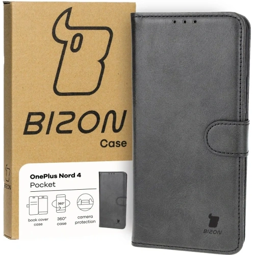 Etui z klapką Bizon Case Pocket do OnePlus Nord 4 czarne