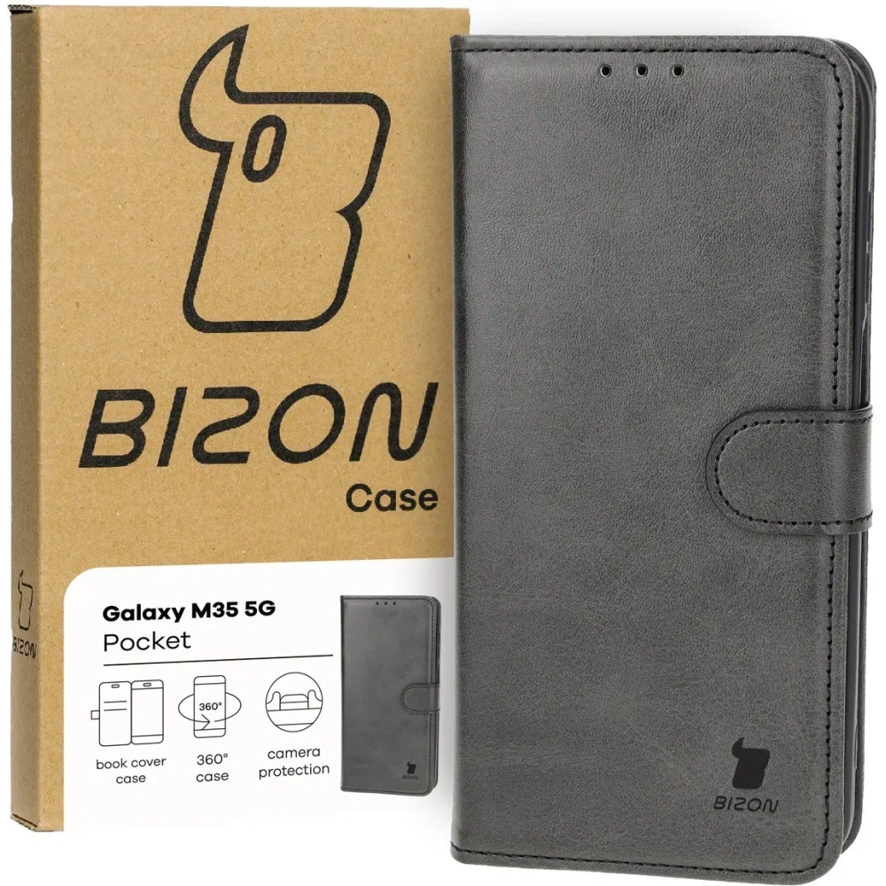 Hurtownia GSM - Etui z klapką Bizon Case Pocket do Samsung Galaxy M35 5G černé - BIZ6471 - {ean13} - Hurt