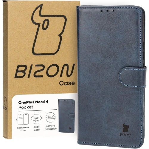Etui z klapką Bizon Case Pocket do OnePlus Nord 4 granatowe