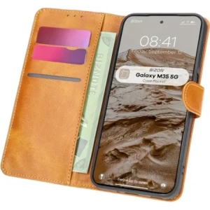 Hurtownia GSM - Etui z klapką Bizon Case Pocket do Samsung Galaxy M35 5G hnědé - BIZ6474 - {ean13} - Hurt