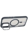 Hurtownia GSM - Etui s podstavcem a magnetickým kroužkem Bizon Case Eclipse pro Apple iPhone 16 kouřové s černým rámečkem - BIZ6481 - {ean13} - Hurt
