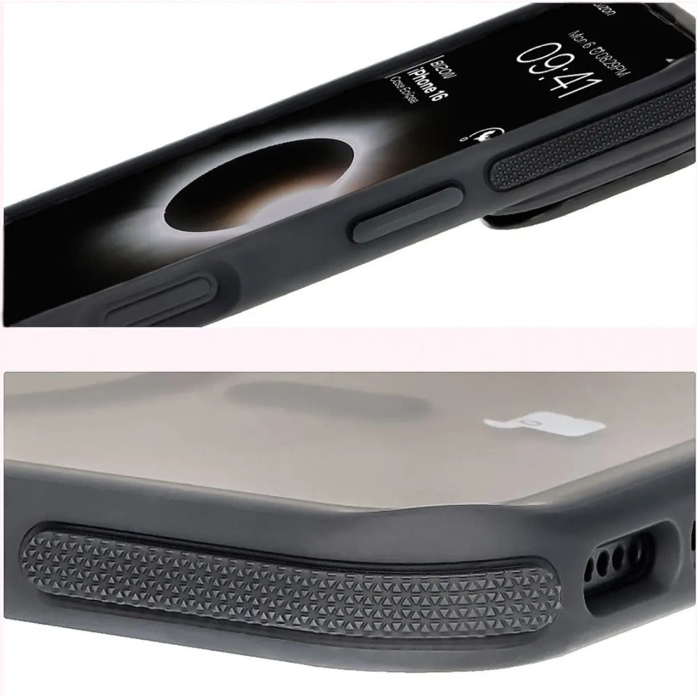 Hurtownia GSM - Bizon Case Eclipse Apple iPhone 16 füstös fekete kerettel - BIZ6481 - {ean13} - Hurt