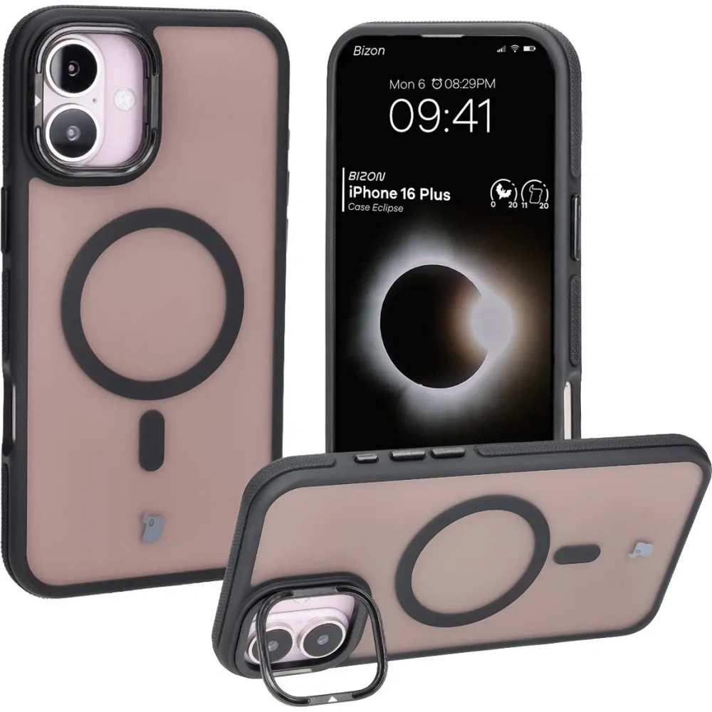 Wholesale Bizon Case Eclipse Apple iPhone 16 Plus smoky with a black frame - BIZ6482 - {ean13} - Hurt