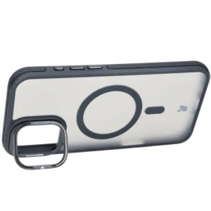 Hurtownia GSM - Etui s podstavcem a magnetickým kroužkem Bizon Case Eclipse pro Apple iPhone 16 Plus kouřové s černým rámečkem - BIZ6482 - {ean13} - Hurt