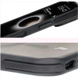 Hurtownia GSM - Etui s podstavcem a magnetickým kroužkem Bizon Case Eclipse pro Apple iPhone 16 Plus kouřové s černým rámečkem - BIZ6482 - {ean13} - Hurt