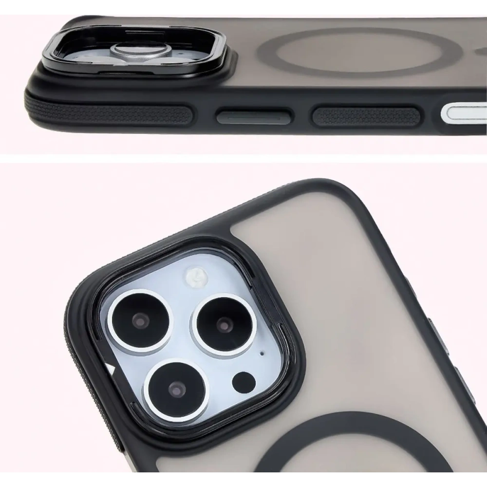 Hurtownia GSM - Bizon Case Eclipse Apple iPhone 16 Pro füstös fekete kerettel - BIZ6483 - {ean13} - Hurt