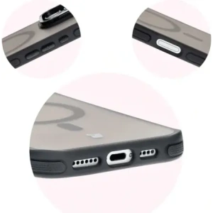 Hurtownia GSM - Etui s podstavcem a magnetickým kroužkem Bizon Case Eclipse pro Apple iPhone 16 Pro kouřové s černým rámem - BIZ6483 - {ean13} - Hurt