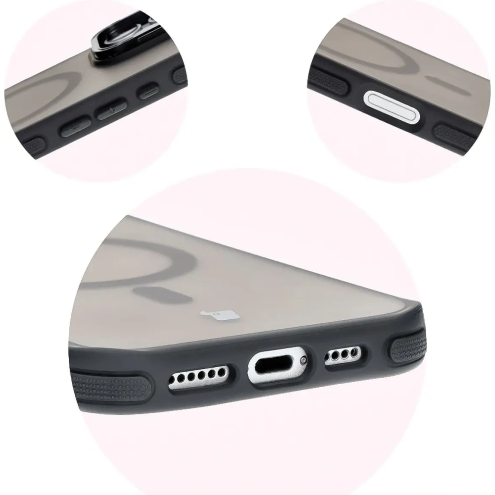 Hurtownia GSM - Bizon Case Eclipse Apple iPhone 16 Pro füstös fekete kerettel - BIZ6483 - {ean13} - Hurt