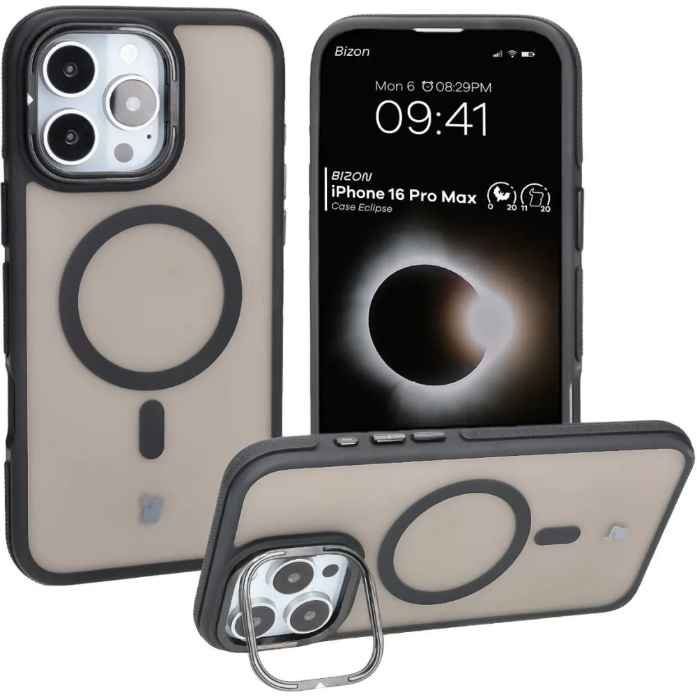 Wholesale Bizon Case Eclipse Apple iPhone 16 Pro Max smoky with a black frame - BIZ6484 - {ean13} - Hurt