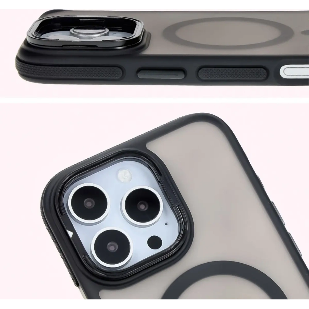 Hurtownia GSM - Bizon Case Eclipse Apple iPhone 16 Pro Max fumuriu cu un cadru negru - BIZ6484 - {ean13} - Hurt