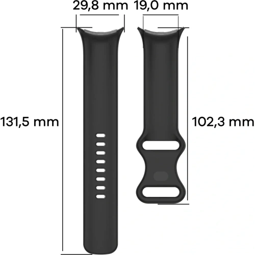 Silikonowy pasek Bizon Strap Watch Silicone do Google Pixel Watch 3 (45mm) czarny