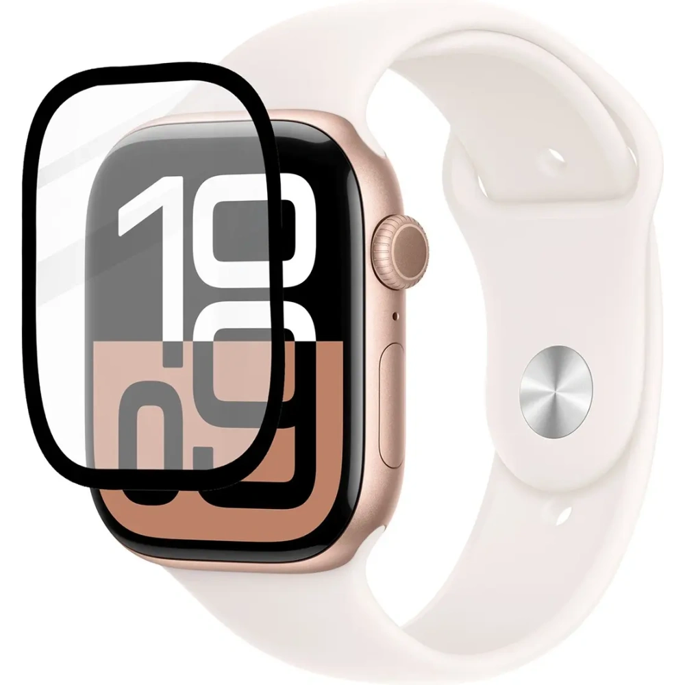 Wholesale Bizon Glass Watch Edge Hybrid Apple Watch 10 42 mm black - BIZ6487 - {ean13} - Hurt