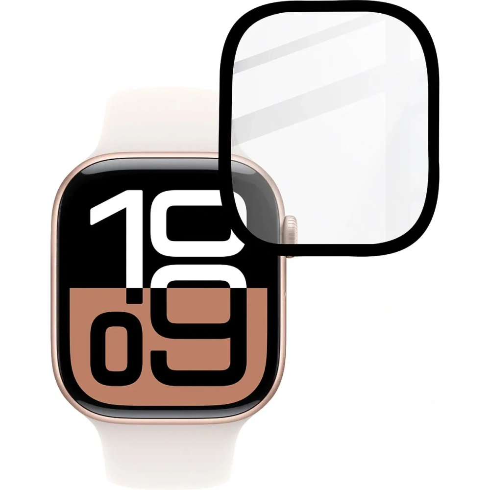 Hurtownia GSM - Sklo hybridní Bizon Glass Watch Edge Hybrid pro Apple Watch 10 42 mm černé - BIZ6487 - {ean13} - Hurt