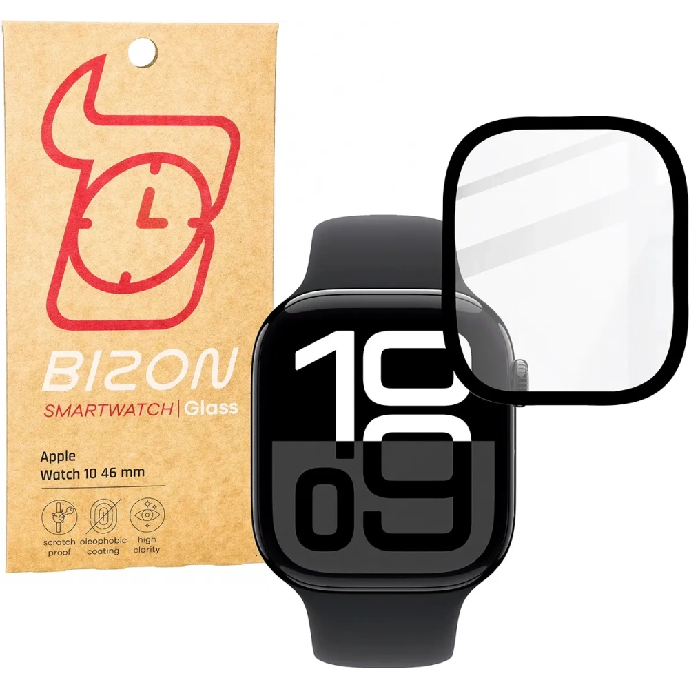 Hurtownia GSM - Bizon Glass Watch Edge Hybrid Apple Watch 10 46 mm negru - BIZ6488 - {ean13} - Hurt