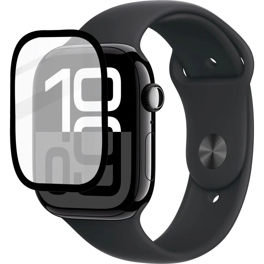 Hurtownia GSM - Bizon Glass Watch Edge Hybrid Apple Watch 10 46 mm negru - BIZ6488 - {ean13} - Hurt