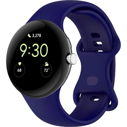 Silikonowy pasek Bizon Strap Watch Silicone do Google Pixel Watch 3 (45mm) szafirowy