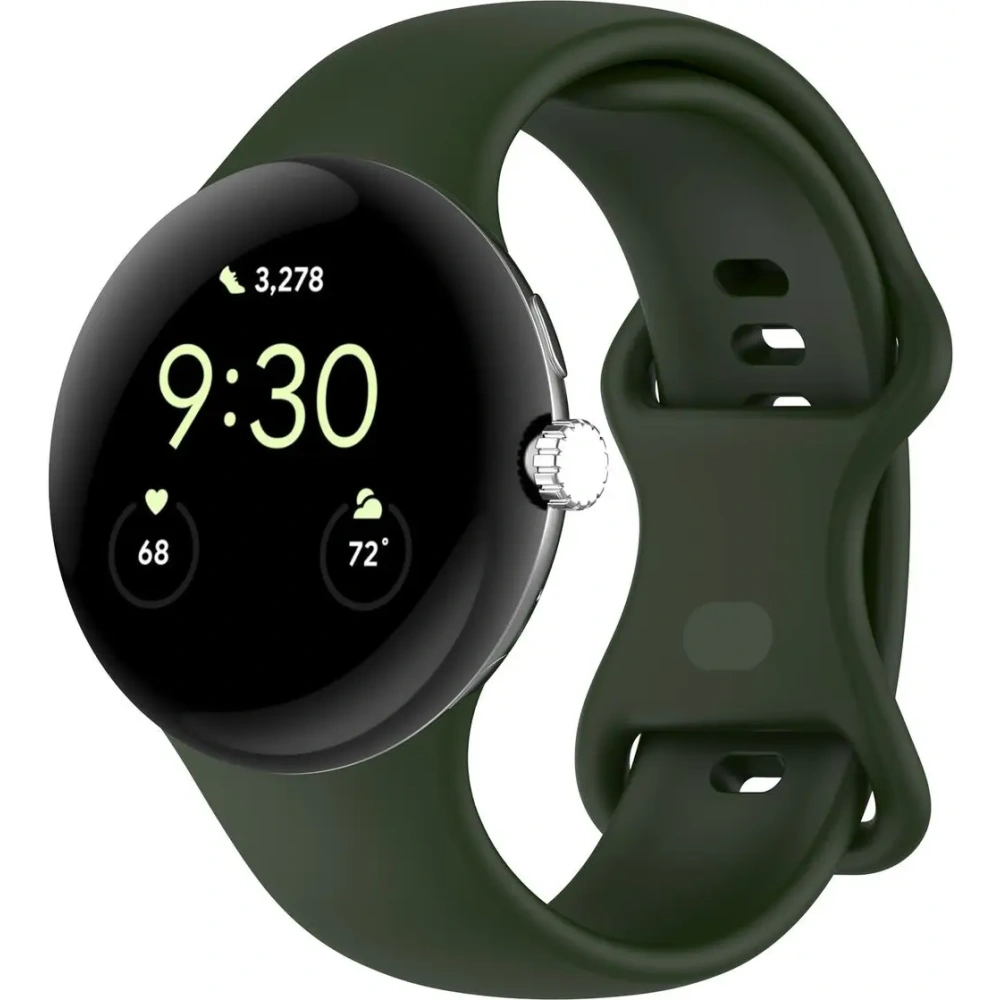 Hurtownia GSM - Bizon Strap Watch Silicone Google Pixel Ceas 3 (45mm) verde închis - BIZ6490 - {ean13} - Hurt