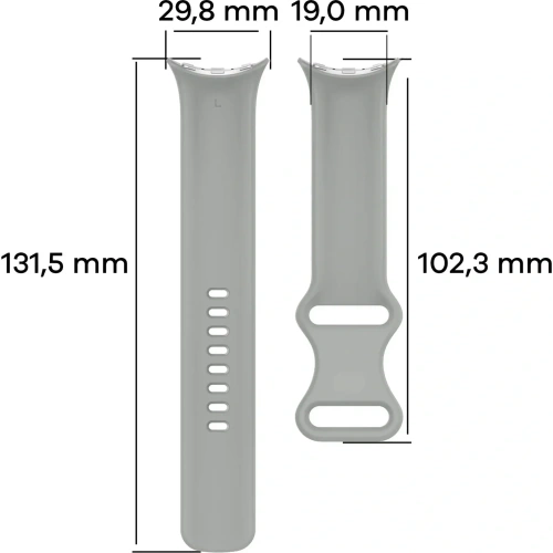 Silikonowy pasek Bizon Strap Watch Silicone do Google Pixel Watch 3 (45mm) szary