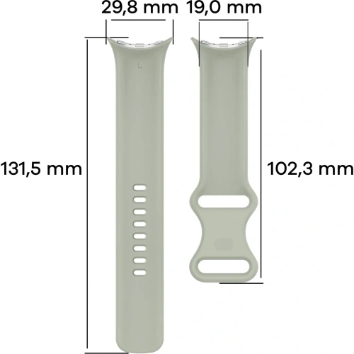 Silikonowy pasek Bizon Strap Watch Silicone do Google Pixel Watch 3 (45mm) khaki