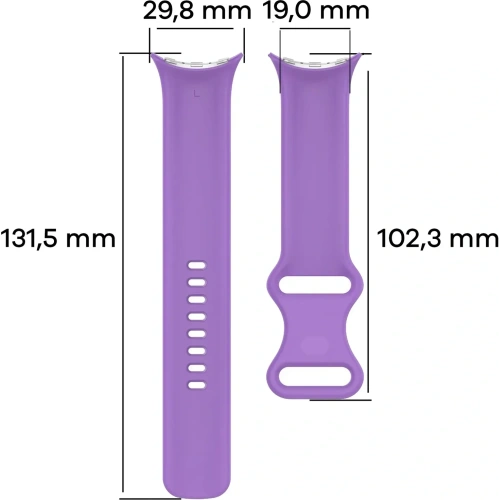 Silikonowy pasek Bizon Strap Watch Silicone do Google Pixel Watch 3 (45mm) fioletowy