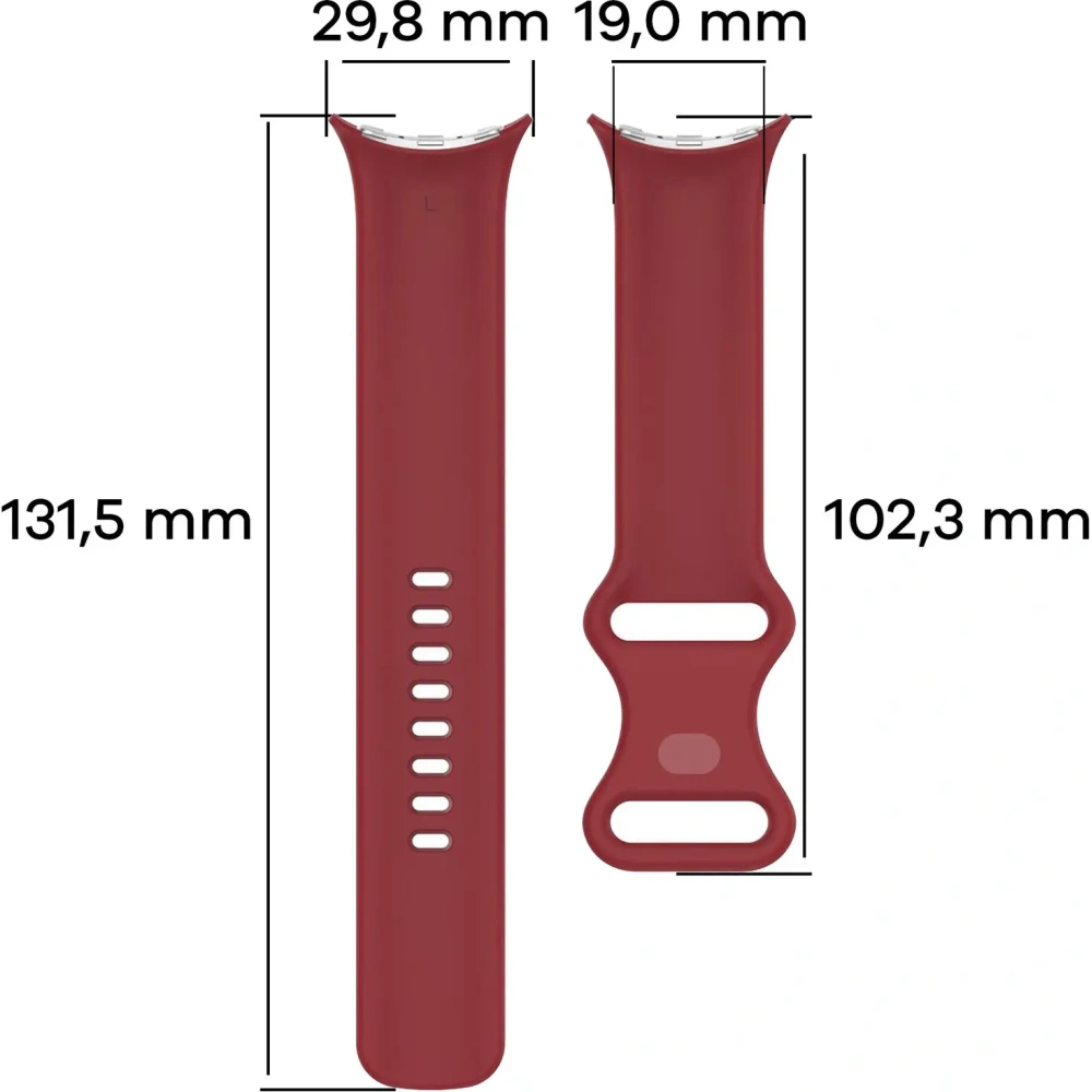 Hurtownia GSM - Silikonowy pasek Bizon Strap Watch Silicone do Google Pixel Watch 3 (45mm) karminowy - BIZ6505 - {ean13} - Hurt