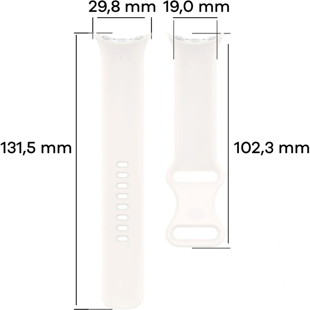 Wholesale Bizon Strap Watch Silicone Google Pixel Watch 3 (45mm) white - BIZ6508 - {ean13} - Hurt