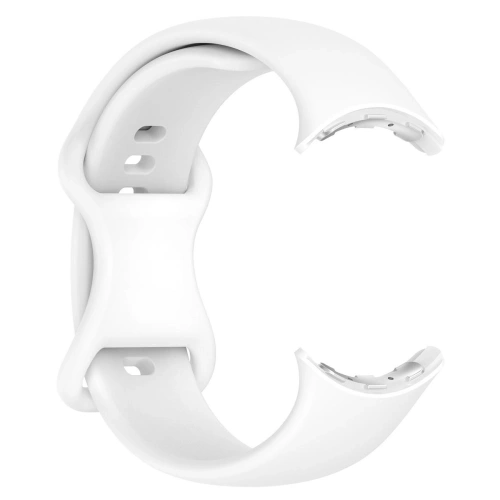 Silikonowy pasek Bizon Strap Watch Silicone do Google Pixel Watch 3 (45mm) biały