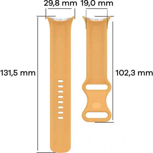 Silikonowy pasek Bizon Strap Watch Silicone do Google Pixel Watch 3 (45mm) żółty