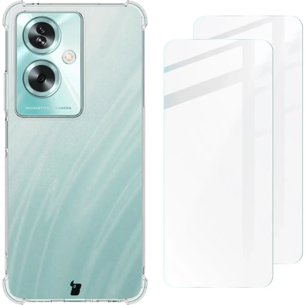 Hurtownia GSM - Bizon Case Clear Pack Hülle + 2x Displayschutzglas für Oppo A79 5G klar - BIZ6510 - {ean13} - Hurt
