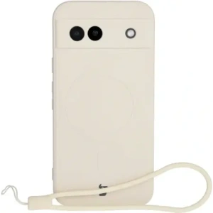 Hurtownia GSM - Silikonové pouzdro s magnetickým kroužkem Bizon Case Silicone Magnetic Sq pro Google Pixel 8a béžové - BIZ6513 - {ean13} - Hurt