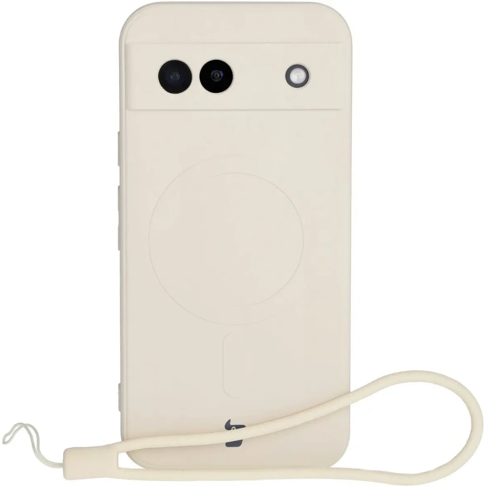 Hurtownia GSM - Silikonowe etui z pierścieniem magnetycznym Bizon Case Silicone Magnetic Sq do Google Pixel 8a beżowe - BIZ6513 - {ean13} - Hurt
