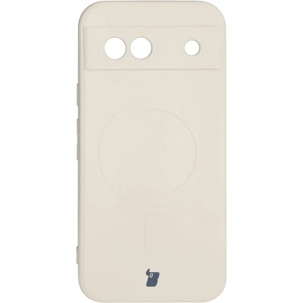 Hurtownia GSM - Silikonowe etui z pierścieniem magnetycznym Bizon Case Silicone Magnetic Sq do Google Pixel 8a beżowe - BIZ6513 - {ean13} - Hurt