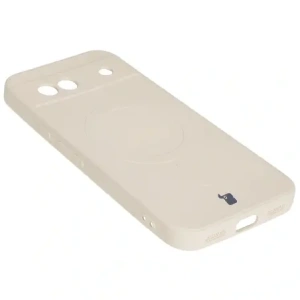 Hurtownia GSM - Silikonové pouzdro s magnetickým kroužkem Bizon Case Silicone Magnetic Sq pro Google Pixel 8a béžové - BIZ6513 - {ean13} - Hurt
