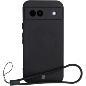Hurtownia GSM - Silikonové pouzdro s magnetickým kroužkem Bizon Case Silicone Magnetic Sq pro Google Pixel 8a černé - BIZ6514 - {ean13} - Hurt
