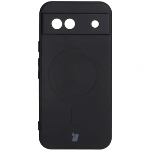 Hurtownia GSM - Silikonové pouzdro s magnetickým kroužkem Bizon Case Silicone Magnetic Sq pro Google Pixel 8a černé - BIZ6514 - {ean13} - Hurt