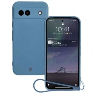 Wholesale Bizon Case Silicone Magnetic Sq Google Pixel 8a navy blue - BIZ6515 - {ean13} - Hurt