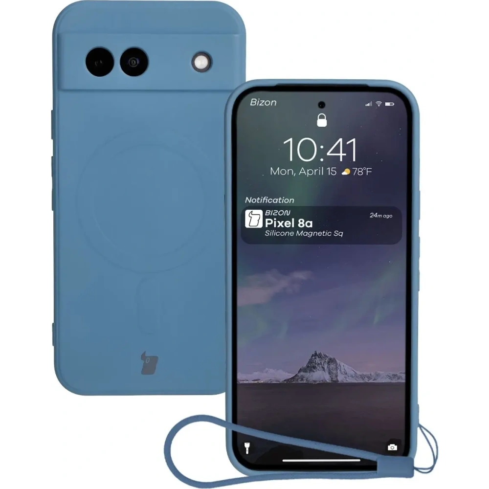 Hurtownia GSM - Bizon Case Silikon Magnetic Sq Google Pixel 8a marineblau - BIZ6515 - {ean13} - Hurt