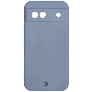 Hurtownia GSM - Silikonové pouzdro s magnetickým kroužkem Bizon Case Silicone Magnetic Sq pro Google Pixel 8a šedé - BIZ6517 - {ean13} - Hurt