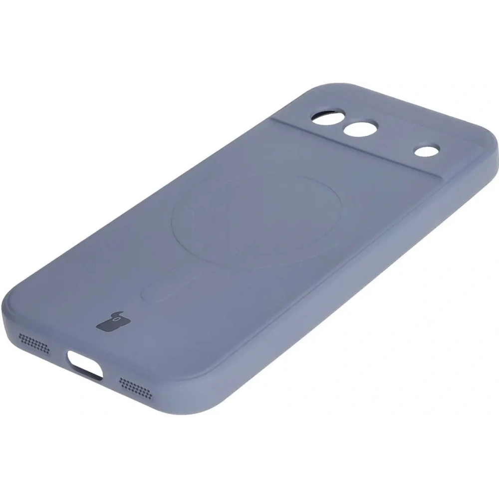 Hurtownia GSM - Silikonové pouzdro s magnetickým kroužkem Bizon Case Silicone Magnetic Sq pro Google Pixel 8a šedé - BIZ6517 - {ean13} - Hurt