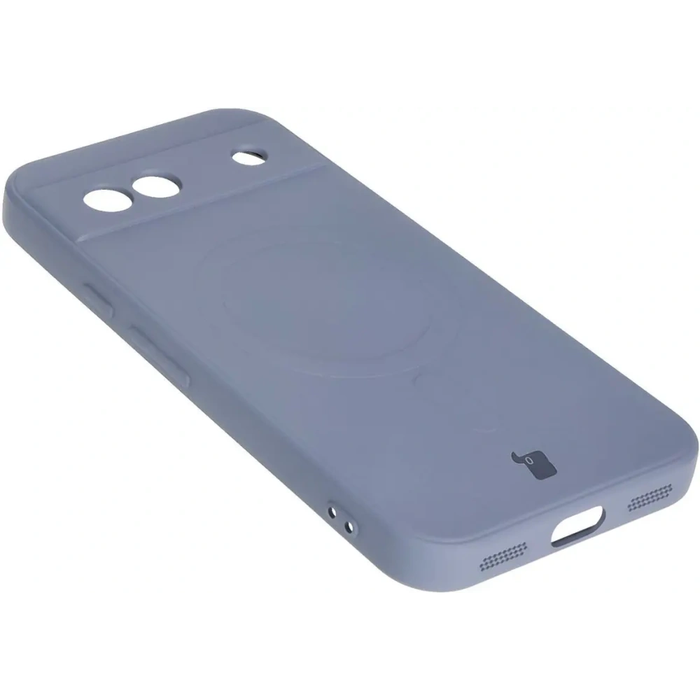 Hurtownia GSM - Silikonové pouzdro s magnetickým kroužkem Bizon Case Silicone Magnetic Sq pro Google Pixel 8a šedé - BIZ6517 - {ean13} - Hurt