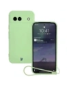 Silikonové pouzdro s magnetickým kroužkem Bizon Case Silicone Magnetic Sq pro Google Pixel 8a jasně zelené