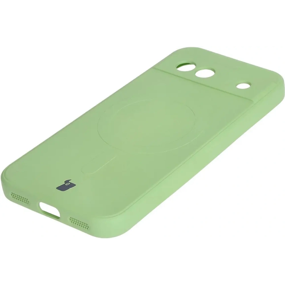 Hurtownia GSM - Silikonové pouzdro s magnetickým kroužkem Bizon Case Silicone Magnetic Sq pro Google Pixel 8a jasně zelené - BIZ6518 - {ean13} - Hurt
