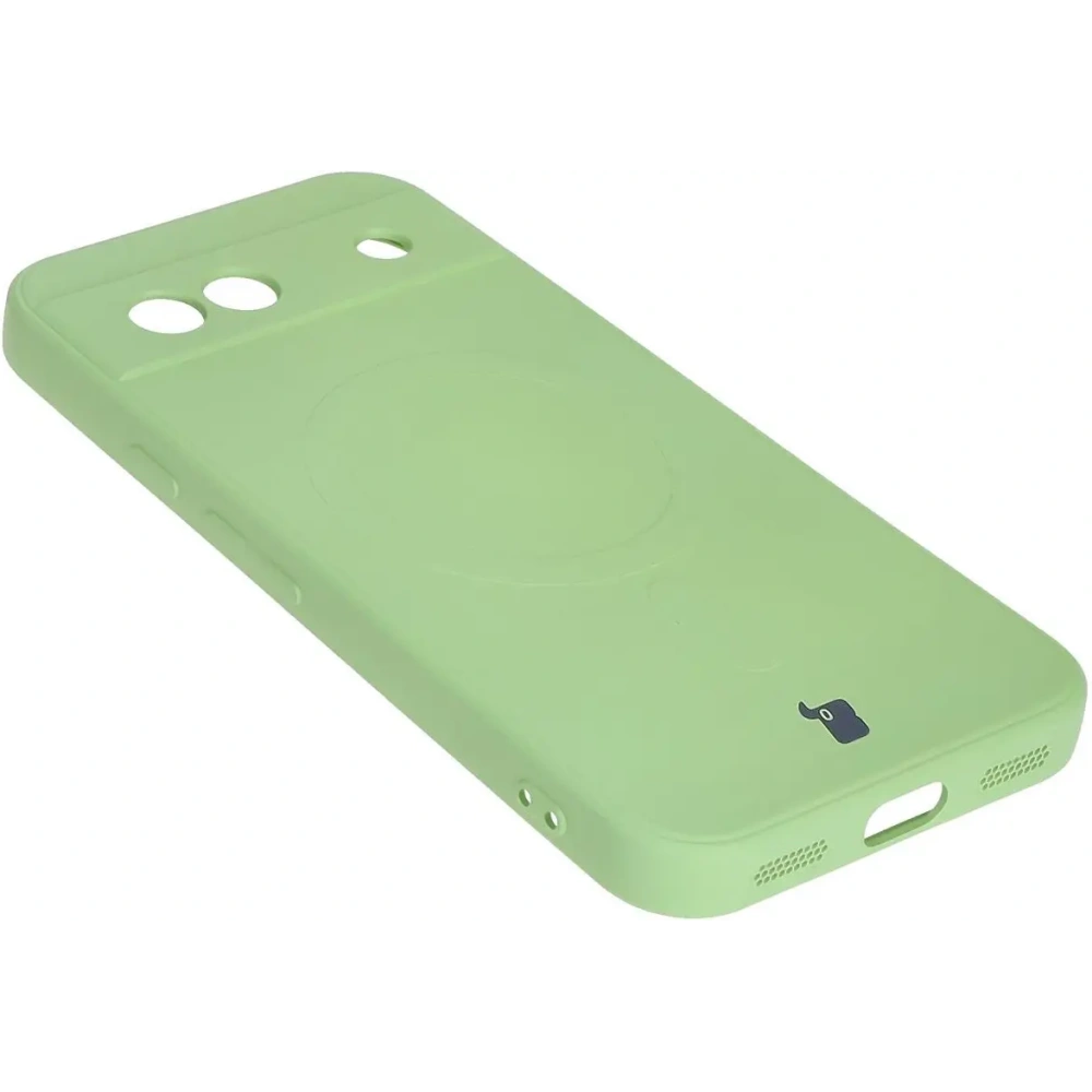Hurtownia GSM - Silikonové pouzdro s magnetickým kroužkem Bizon Case Silicone Magnetic Sq pro Google Pixel 8a jasně zelené - BIZ6518 - {ean13} - Hurt