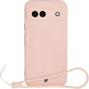 Hurtownia GSM - Silikonový obal s magnetickým kroužkem Bizon Case Silicone Magnetic Sq pro Google Pixel 8a světle růžový - BIZ6519 - {ean13} - Hurt