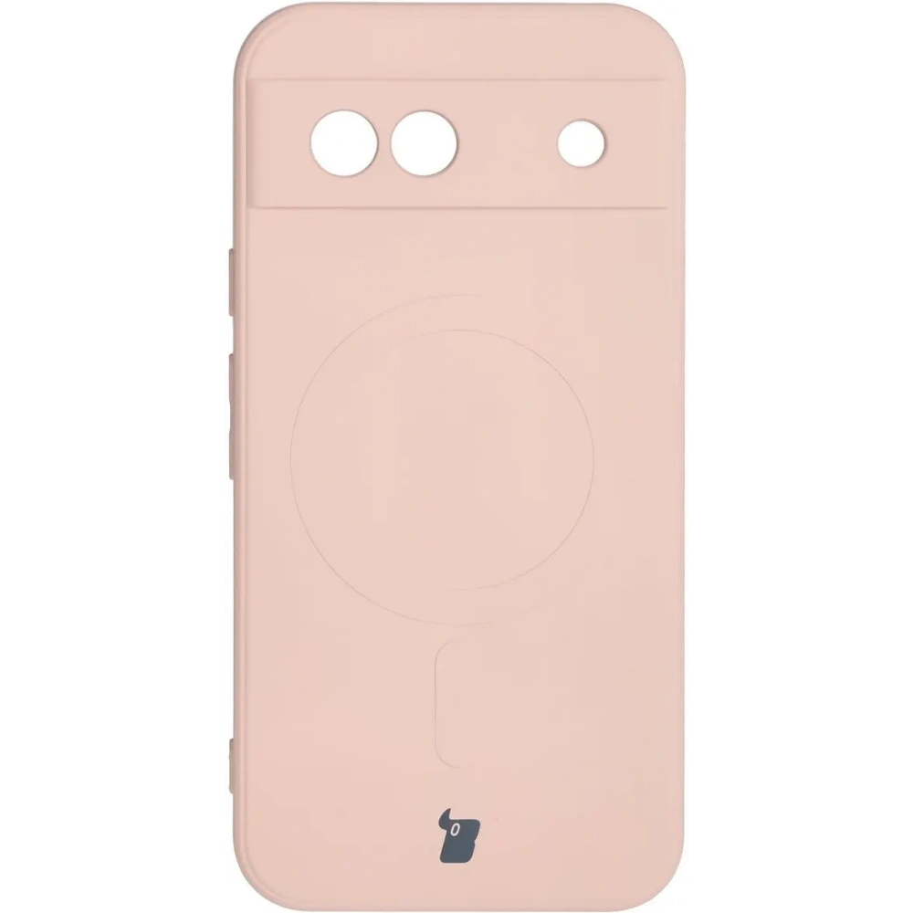 Hurtownia GSM - Silikonowe etui z pierścieniem magnetycznym Bizon Case Silicone Magnetic Sq do Google Pixel 8a jasnoróżowe - BIZ6519 - {ean13} - Hurt