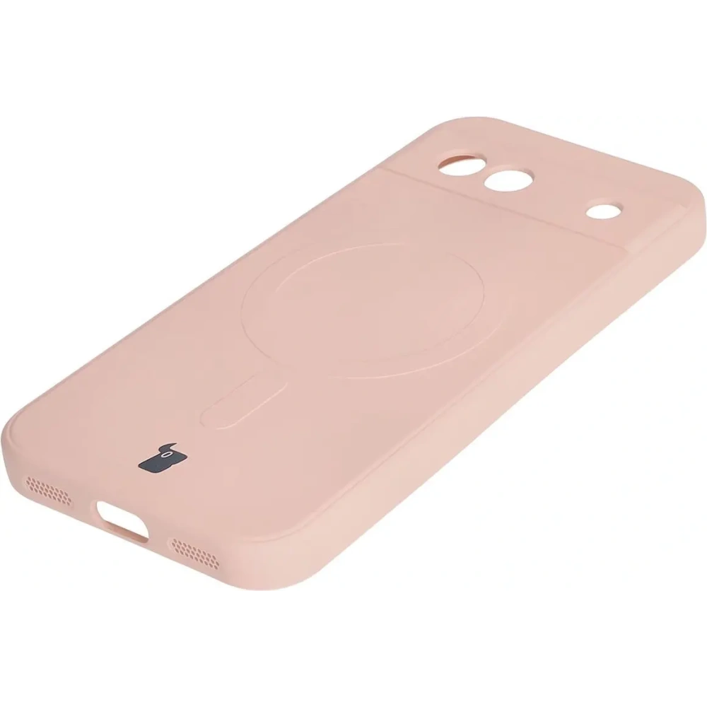 Hurtownia GSM - Silikonový obal s magnetickým kroužkem Bizon Case Silicone Magnetic Sq pro Google Pixel 8a světle růžový - BIZ6519 - {ean13} - Hurt