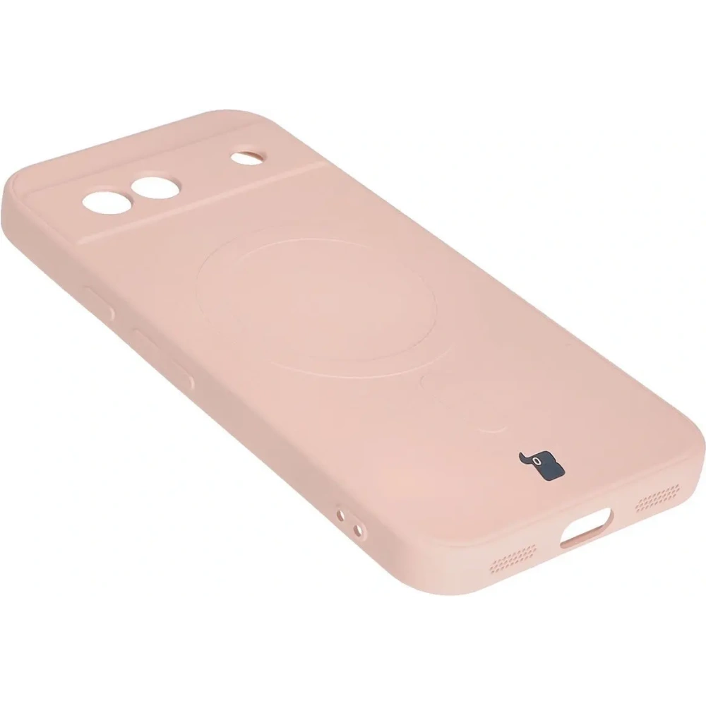 Hurtownia GSM - Silikonowe etui z pierścieniem magnetycznym Bizon Case Silicone Magnetic Sq do Google Pixel 8a jasnoróżowe - BIZ6519 - {ean13} - Hurt